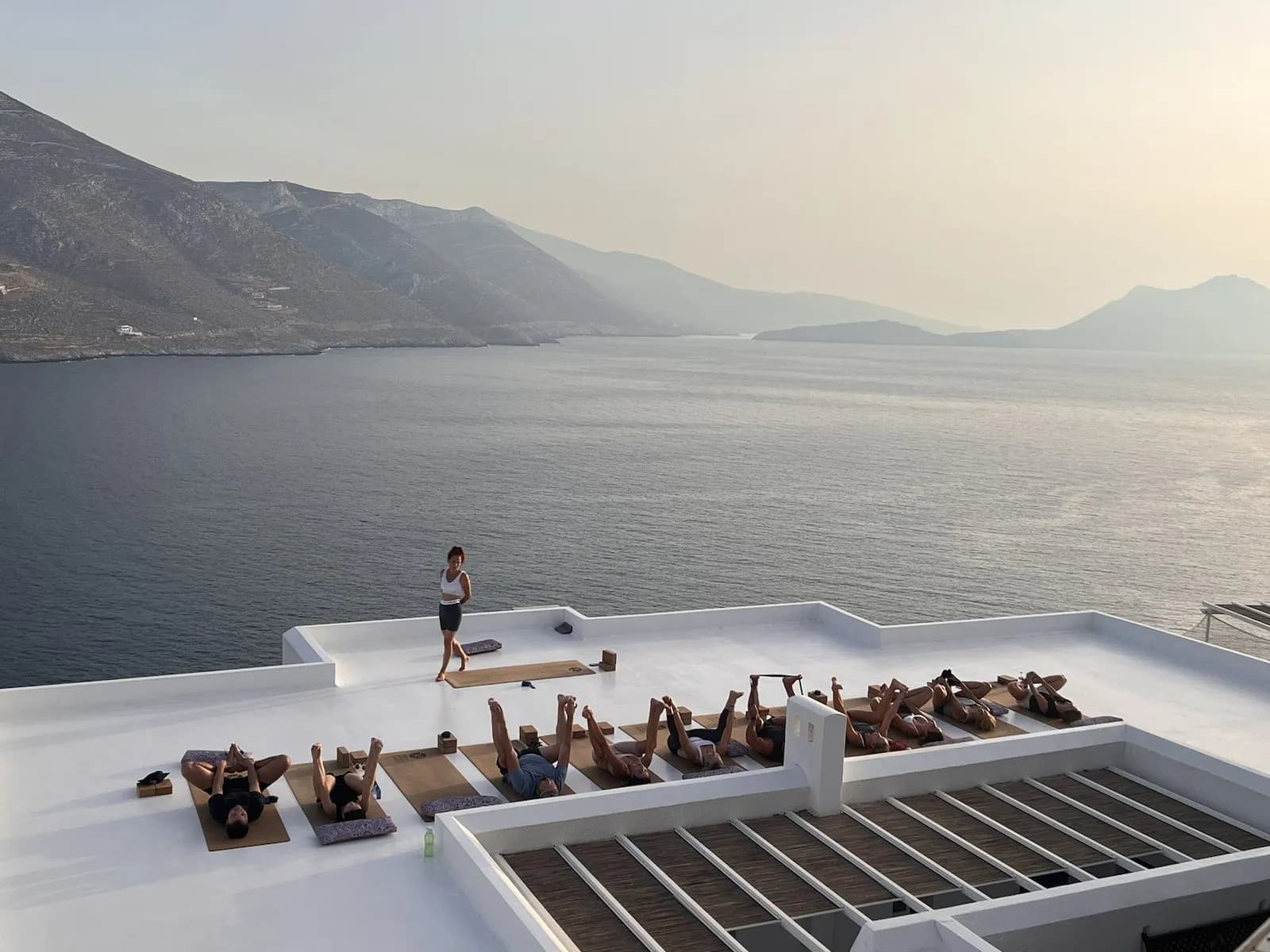 Yoga for guests at Aegialis 8